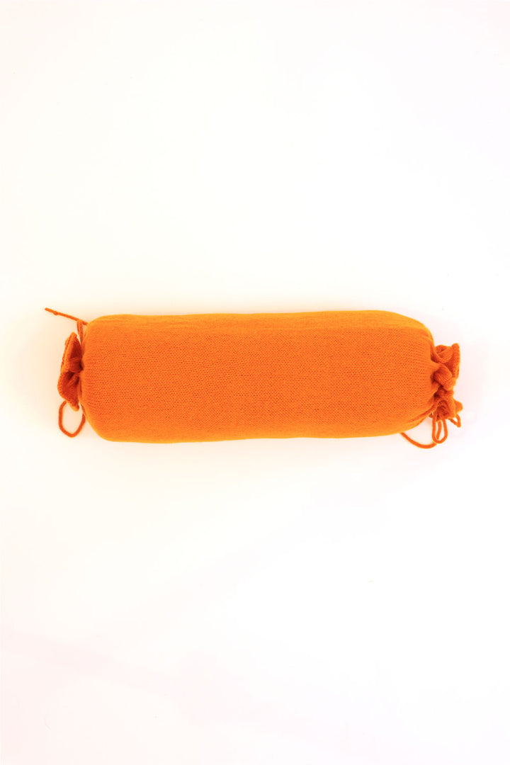 Cashmere Raw Edge Travel Wrap in Spice Orange